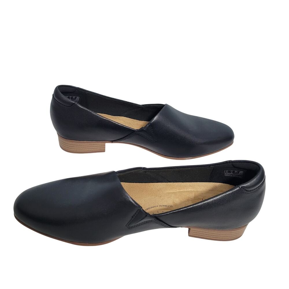 Clarks's Juliet Palm Women's Black Leather Loafers Size 11D 72325-2778 - Picture 6 of 7